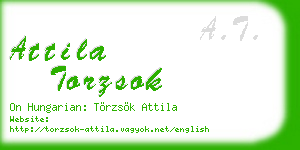 attila torzsok business card